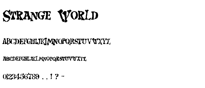 Strange world font